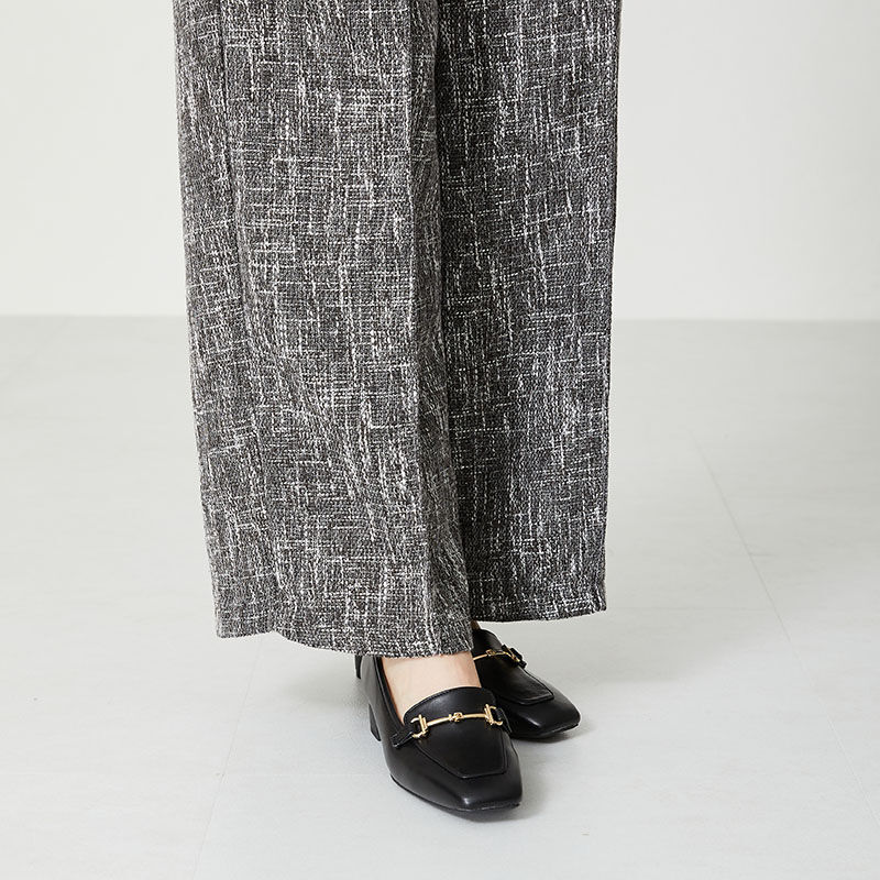 WA Oriental TRaffic「【定番】メタリックラインビットヒールローファー/32303 ローファー 人気 売れてる クッション」|パンプス|