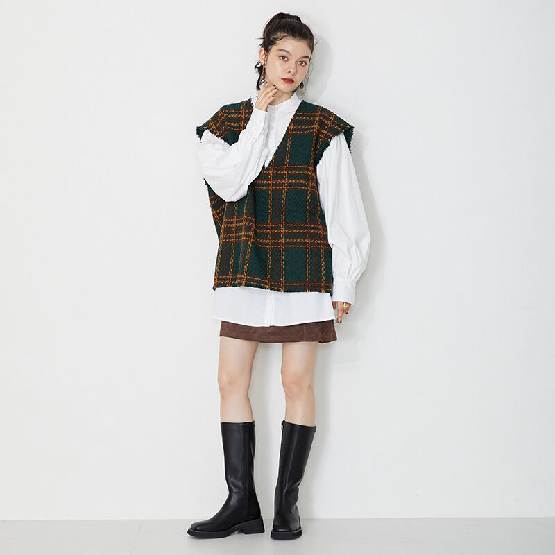 ORiental TRaffic「スクエアトゥミドルブーツ/31510」|ロングブーツ|