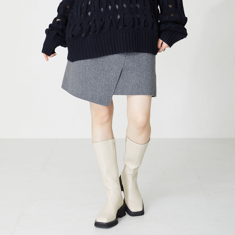 ORiental TRaffic「スクエアトゥミドルブーツ/31510」|ロングブーツ|