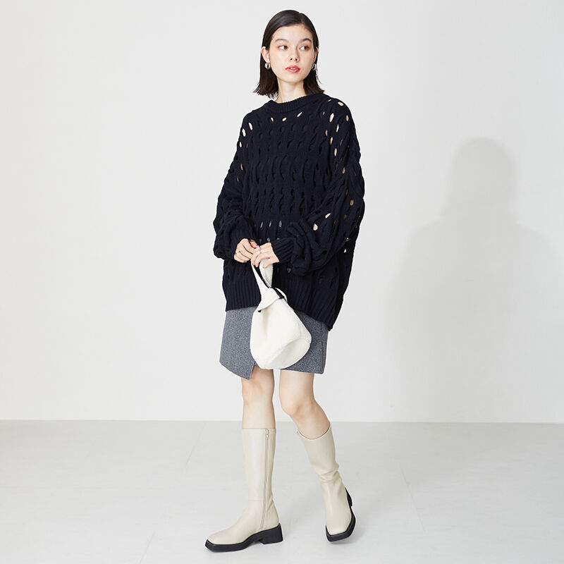 ORiental TRaffic「スクエアトゥミドルブーツ/31510」|ロングブーツ|