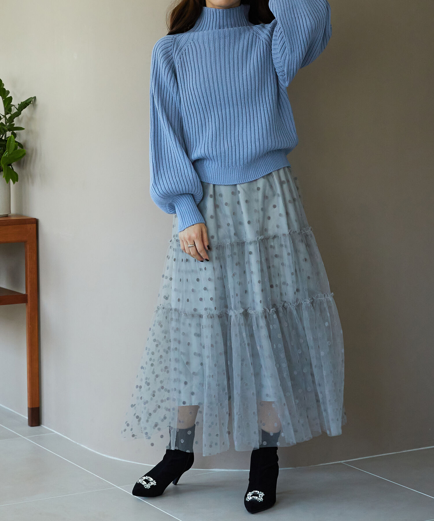 ORiental TRaffic「ハイネックボリュームスリーブニット/MO33N04」|ニット・セーター|