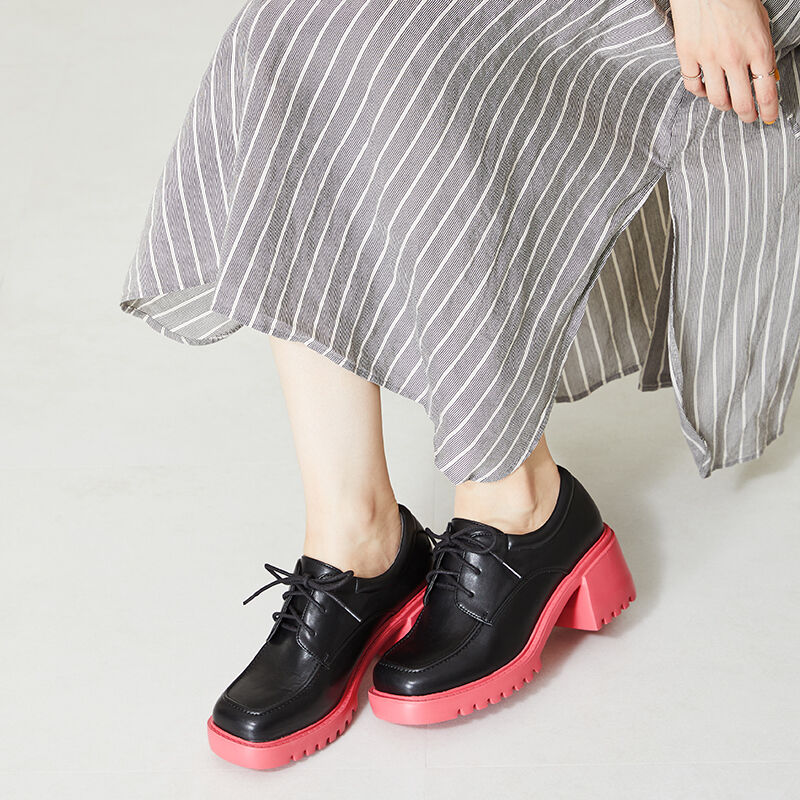 ORiental TRaffic「カラーソール厚底レースアップシューズ/41103」|パンプス|