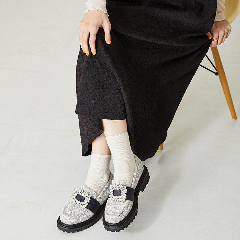 ORiental TRaffic「ビジューストラップ厚底シューズ/41118」|パンプス|GREY