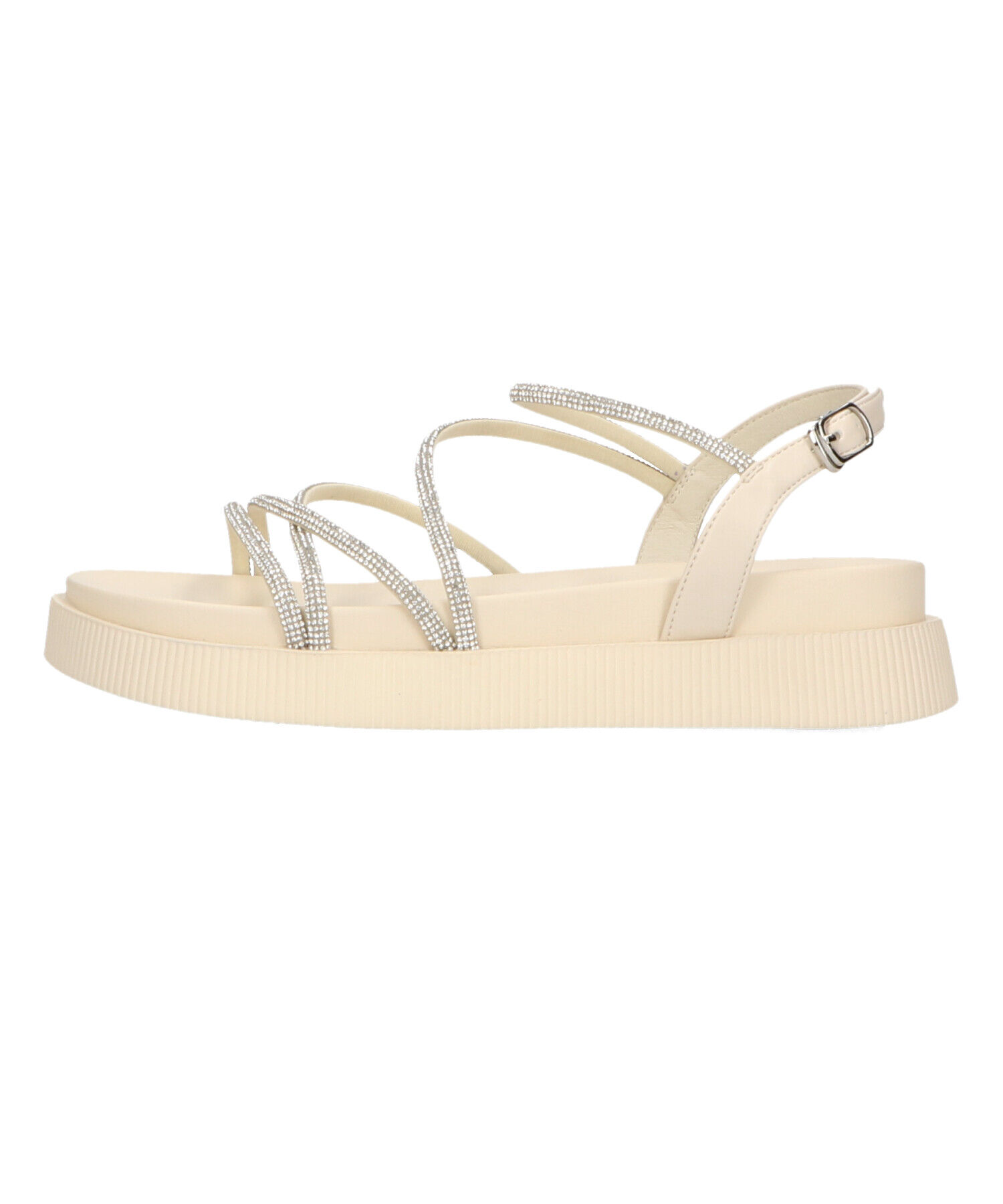 ORiental TRaffic「【追加】ラインストーンストラップサンダル/41217 サンダル 人気 トレンド 売れてる ラインストーン」|サンダル|