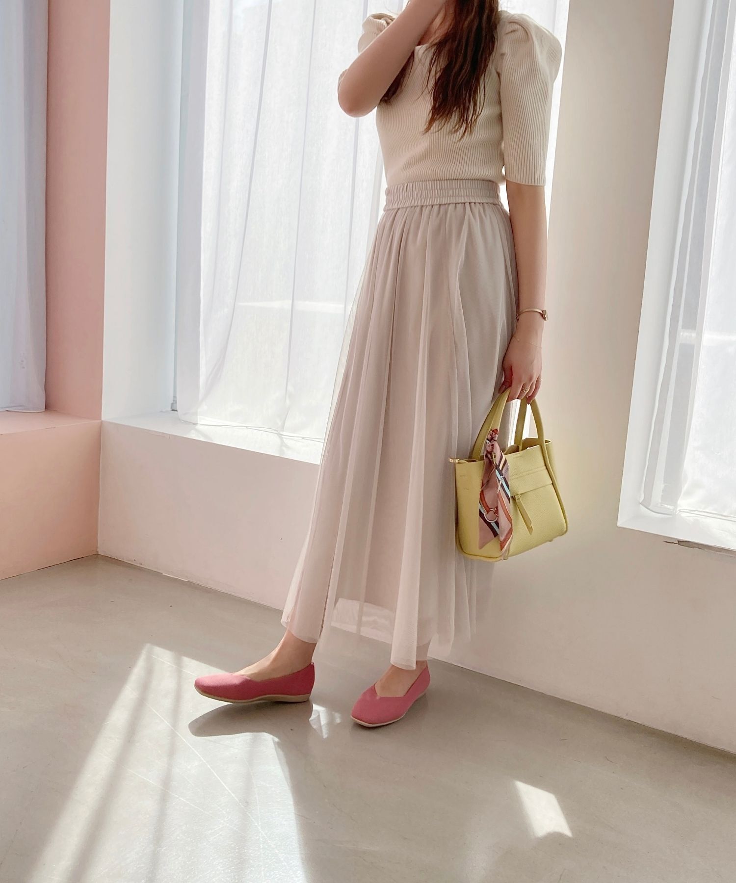 ORiental TRaffic「【洗濯OK】 ニット パンプス /R-3215 軽量 フラット ニット 通気性 柔らかい」|パンプス|