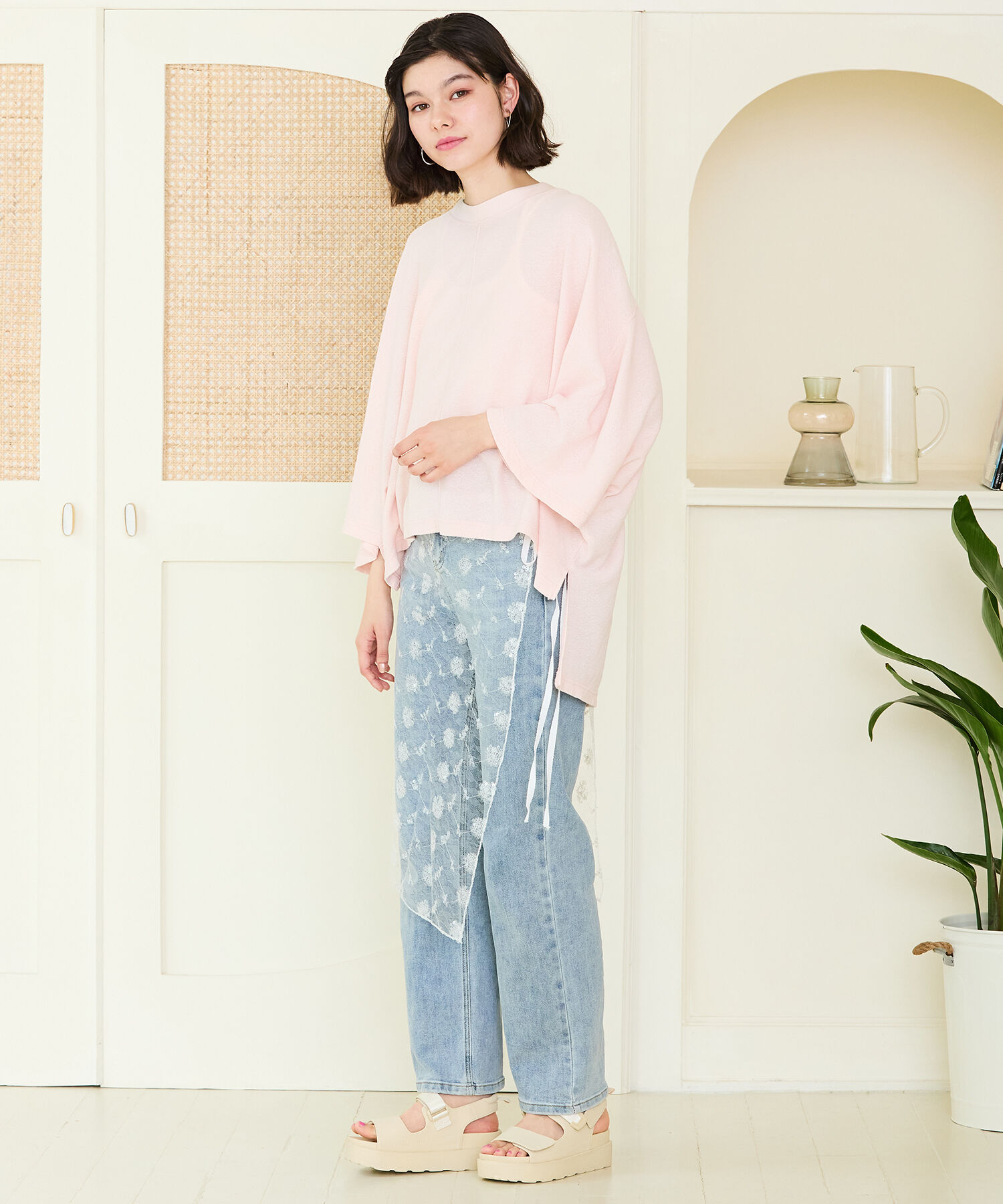 ORiental TRaffic「【アウトレット価格】ダブルベルトベルクロ厚底サンダル/41238」|サンダル|