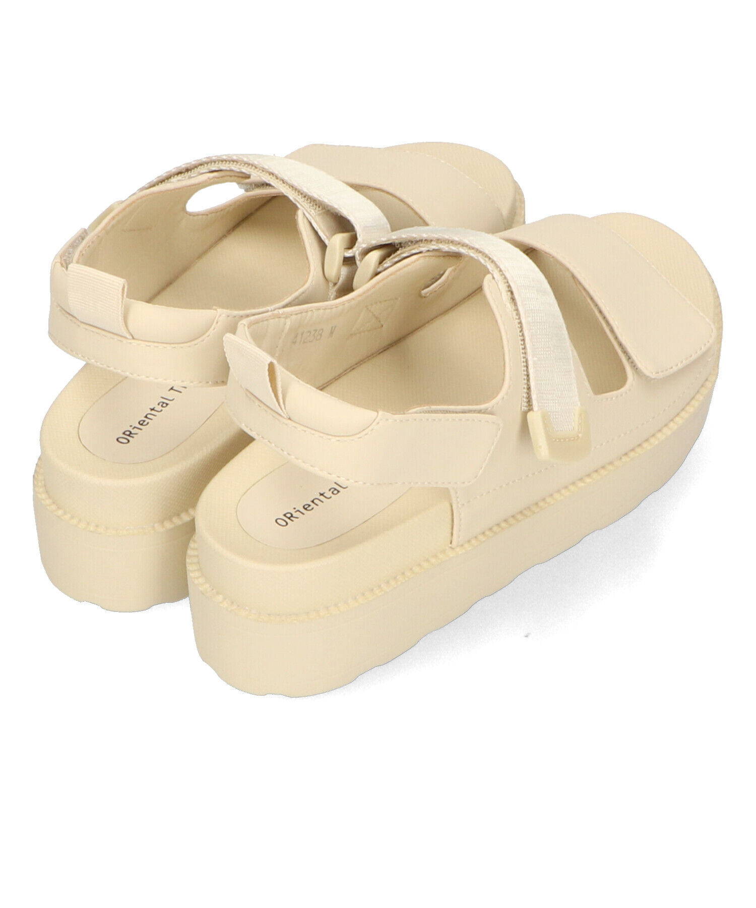 ORiental TRaffic「【アウトレット価格】ダブルベルトベルクロ厚底サンダル/41238」|サンダル|