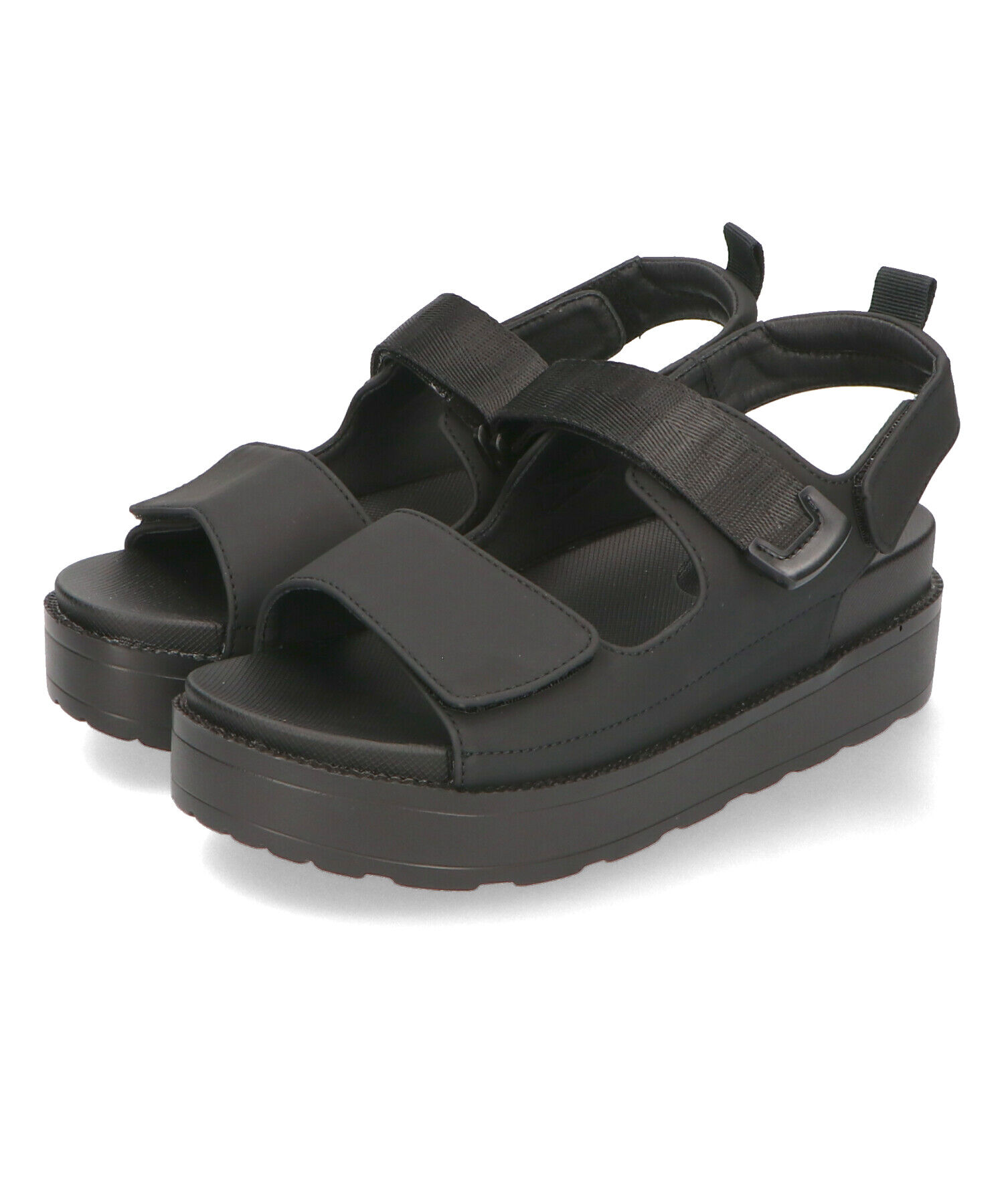 ORiental TRaffic「【アウトレット価格】ダブルベルトベルクロ厚底サンダル/41238」|サンダル|