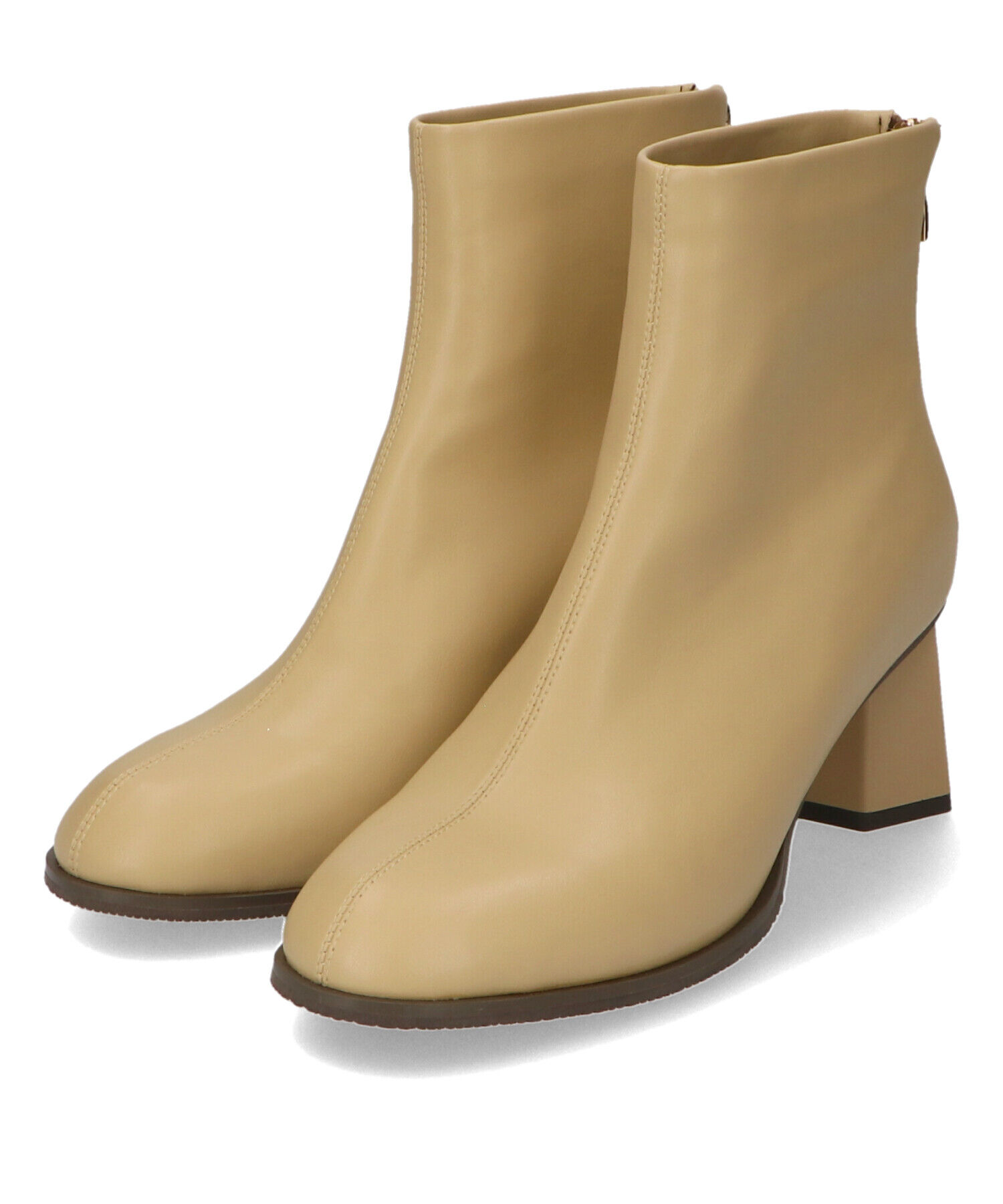 ORiental TRaffic「変形 ヒール ラウンドトゥ ショートブーツ /41405 太ヒール ヒール6.3ｃｍ」|ショートブーツ|