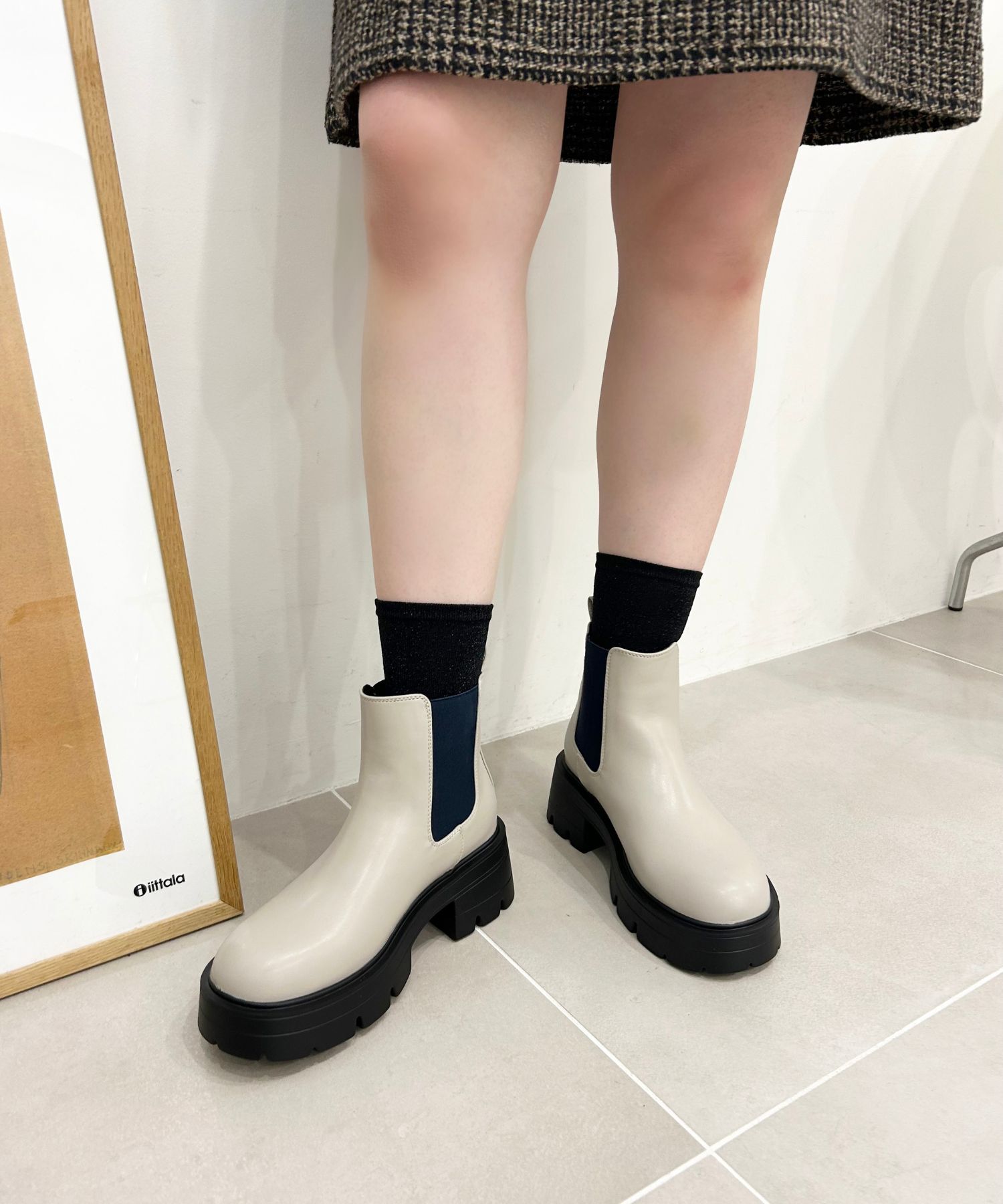 ORiental TRaffic「厚底 ヒール サイド ゴア ブーツ /41410」|ショートブーツ|