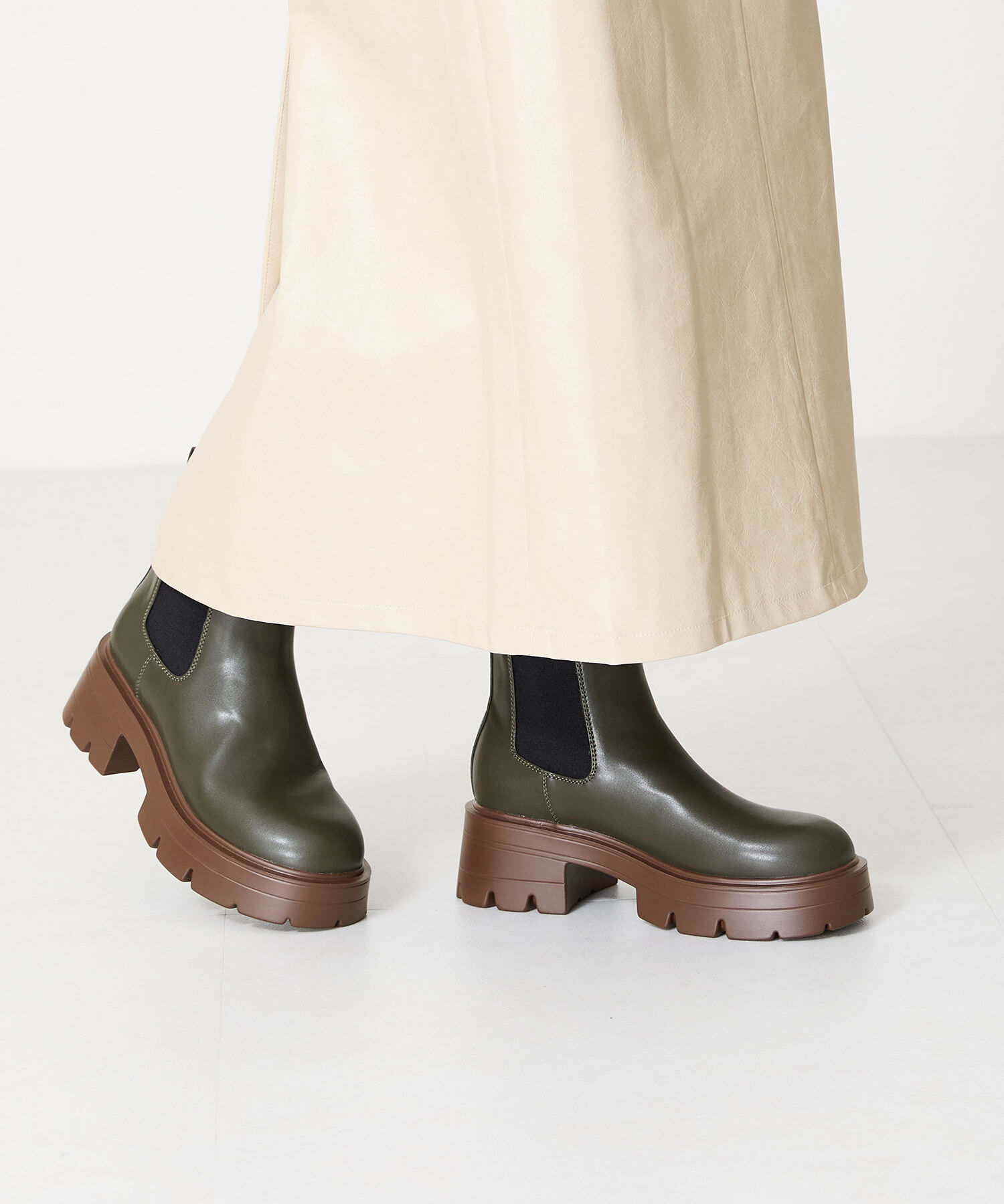 ORiental TRaffic「厚底 ヒール サイド ゴア ブーツ /41410」|ショートブーツ|