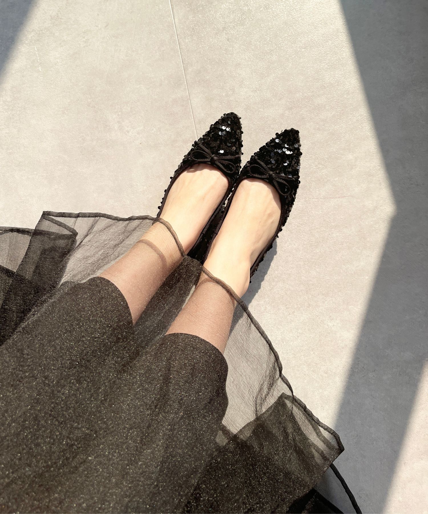 ORiental TRaffic「スパンコールバレエシューズ/41315」|パンプス|