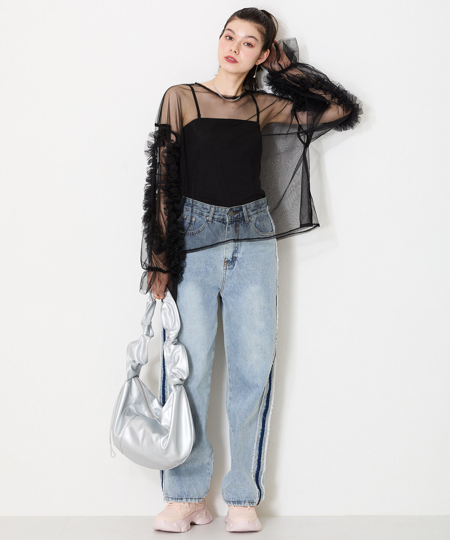 ORiental TRaffic「【BAG】ギャザーショルダーボディバッグ/BA-234 トレンド 人気 売れてる」|ショルダー・メッセンジャー|