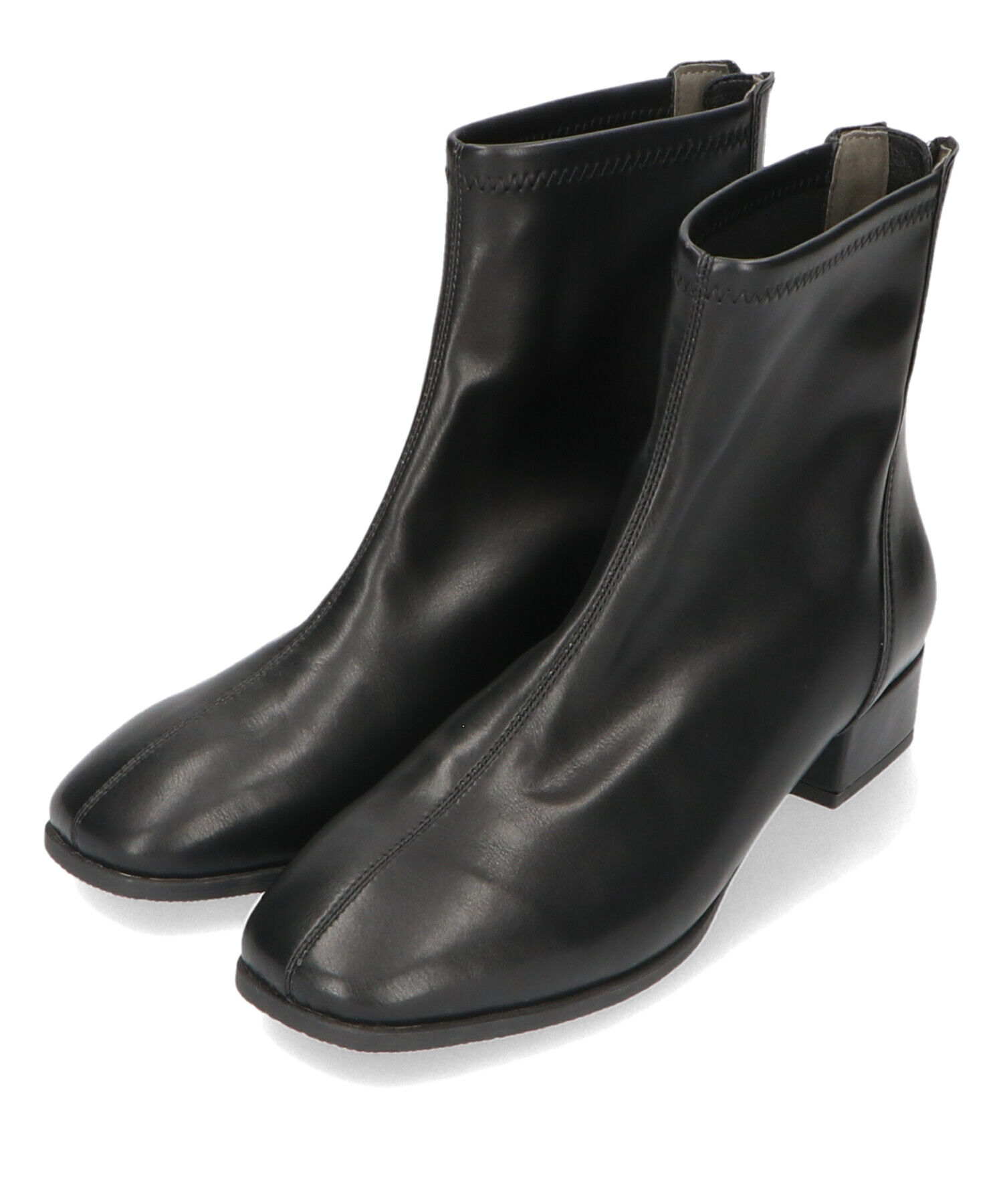 WA Oriental TRaffic「バック ジップ スクエアトゥ ストレッチ ブーツ /42403」|ショートブーツ|