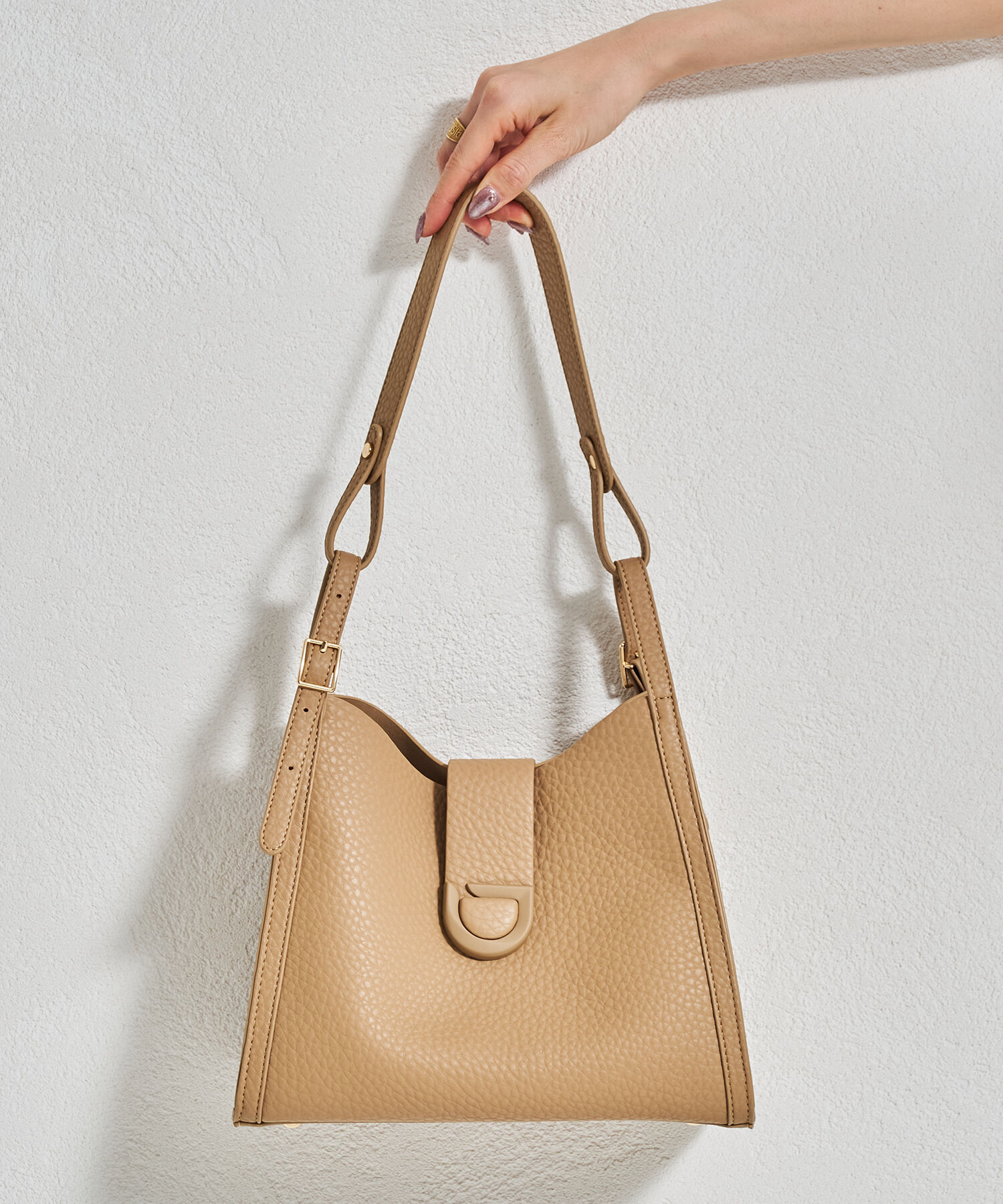 ORiental TRaffic「【BAG】センターベルトハンドバッグ/BA-235」|ハンドバッグ|CAMEL