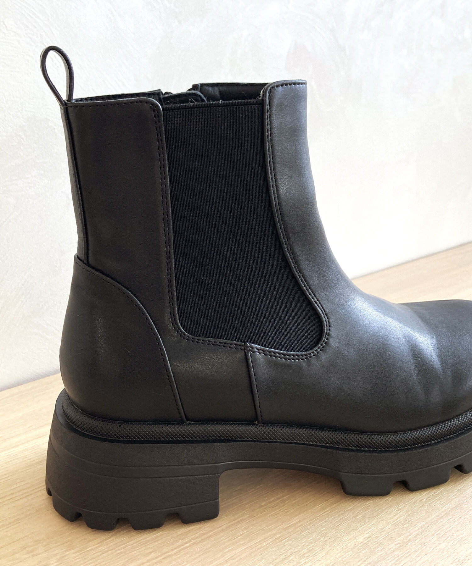 ORiental TRaffic「タンクソール サイドゴア ショートブーツ /41414 軽い ファスナー付き」|ショートブーツ|