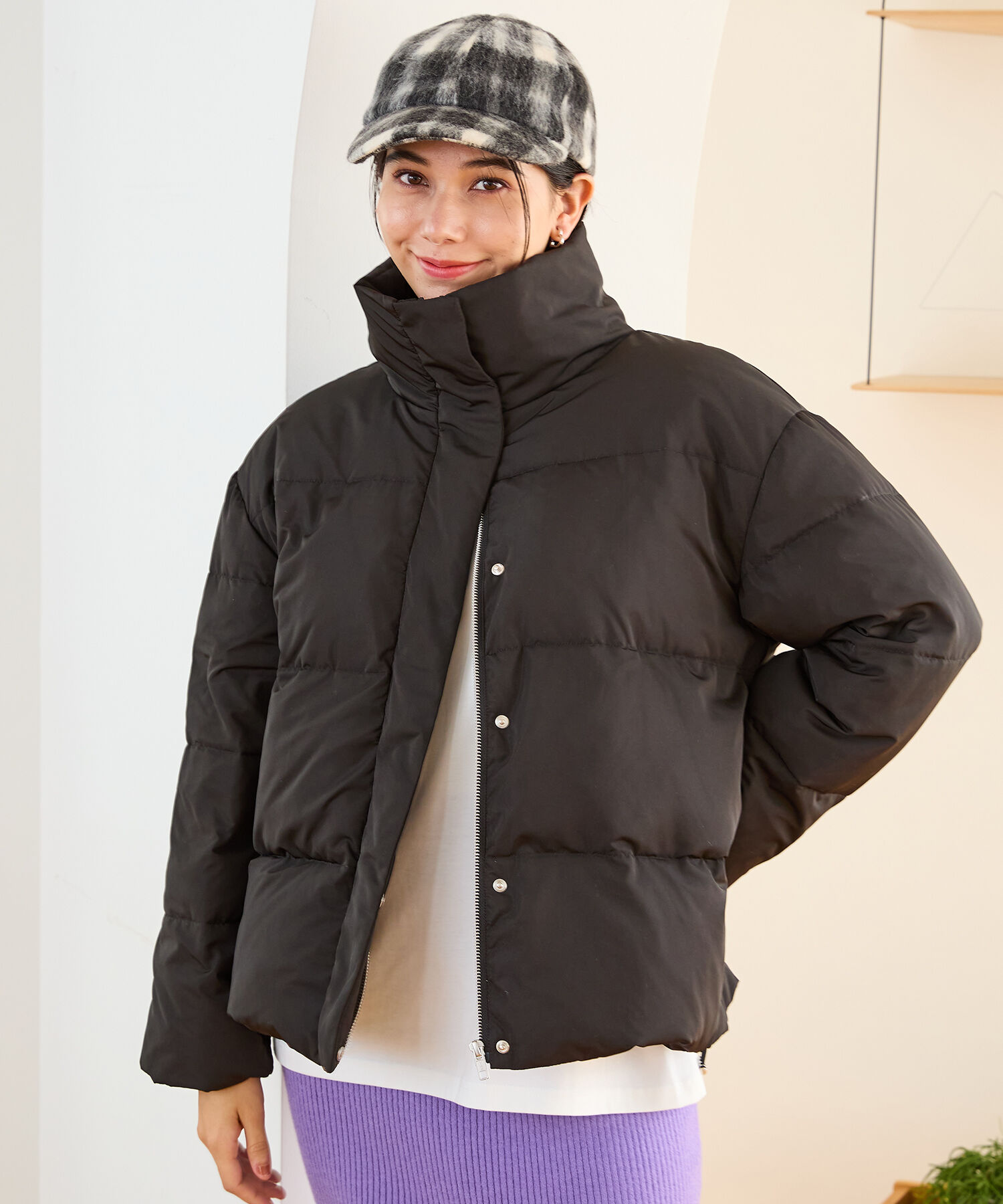 ORiental TRaffic「スタンドネック ボリューム ダウン ジャケット /MO43D01」|ダウン|