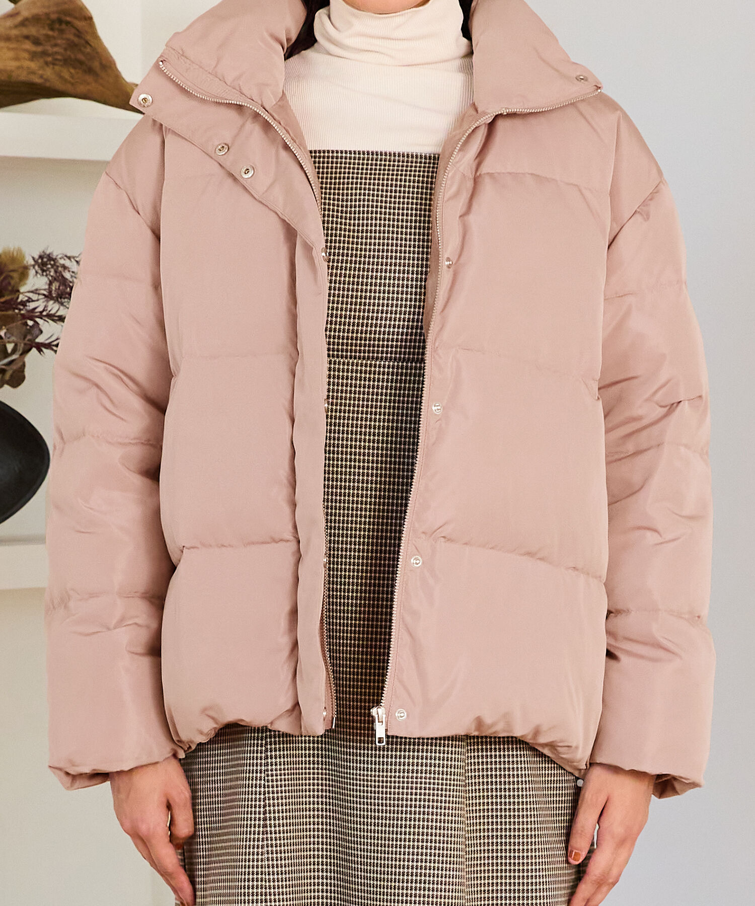 ORiental TRaffic「スタンドネック ボリューム ダウン ジャケット /MO43D01」|ダウン|