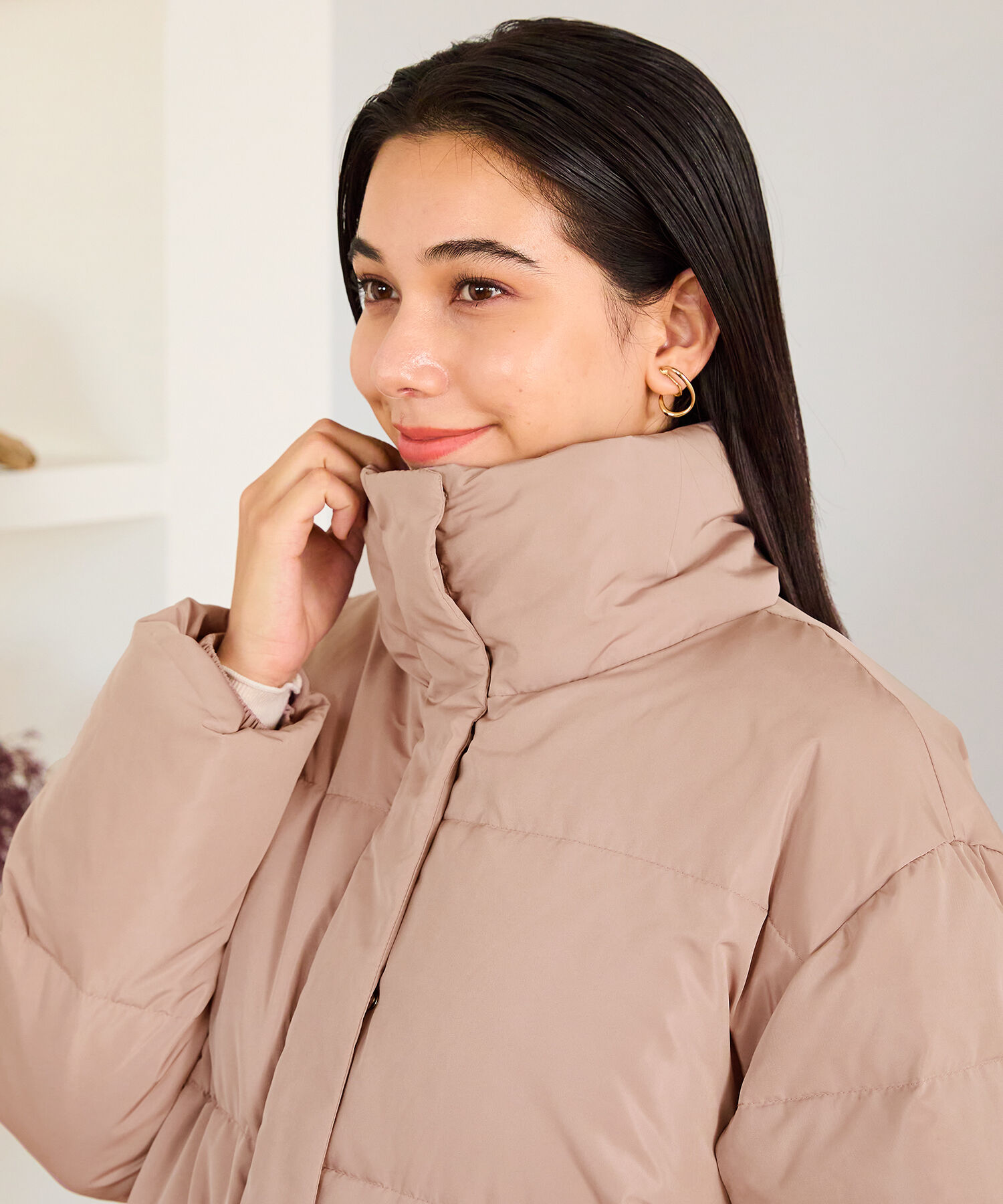 ORiental TRaffic「スタンドネック ボリューム ダウン ジャケット /MO43D01」|ダウン|