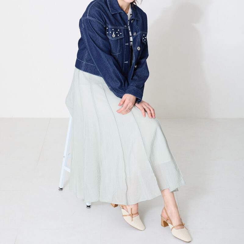 ORiental TRaffic「リブニット細ストラップパンプス/51114 人気 トレンド 売れてる パンプス ニット」|パンプス|