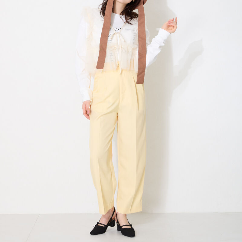 ORiental TRaffic「リブニット細ストラップパンプス/51114 人気 トレンド 売れてる パンプス ニット」|パンプス|