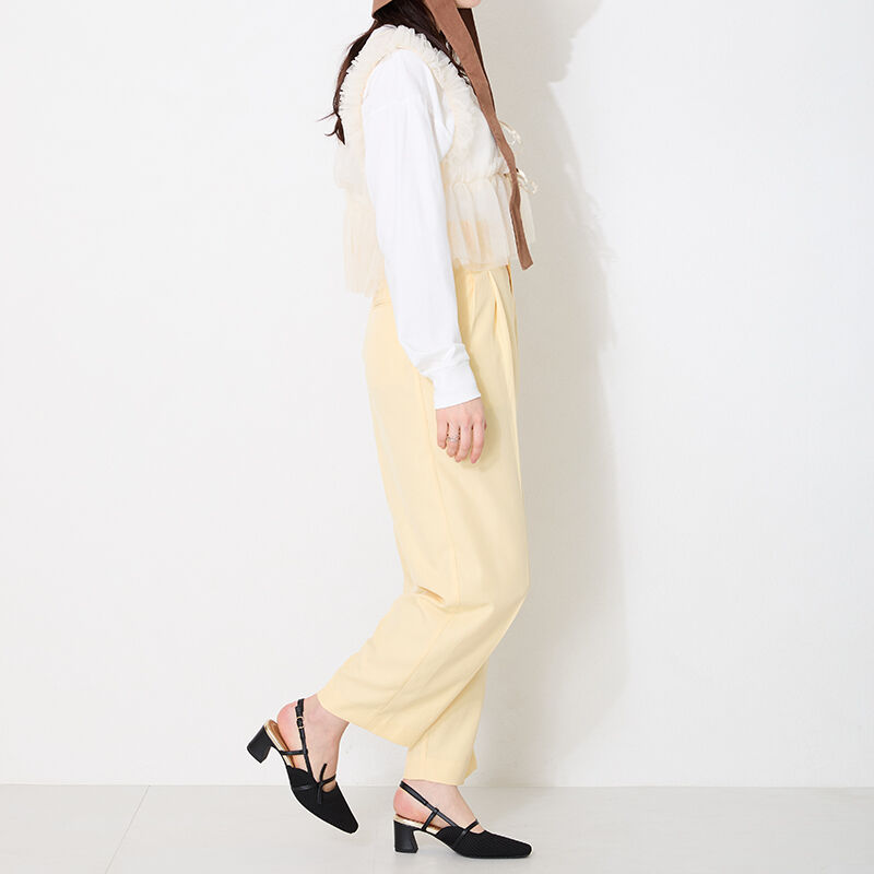 ORiental TRaffic「リブニット細ストラップパンプス/51114 人気 トレンド 売れてる パンプス ニット」|パンプス|