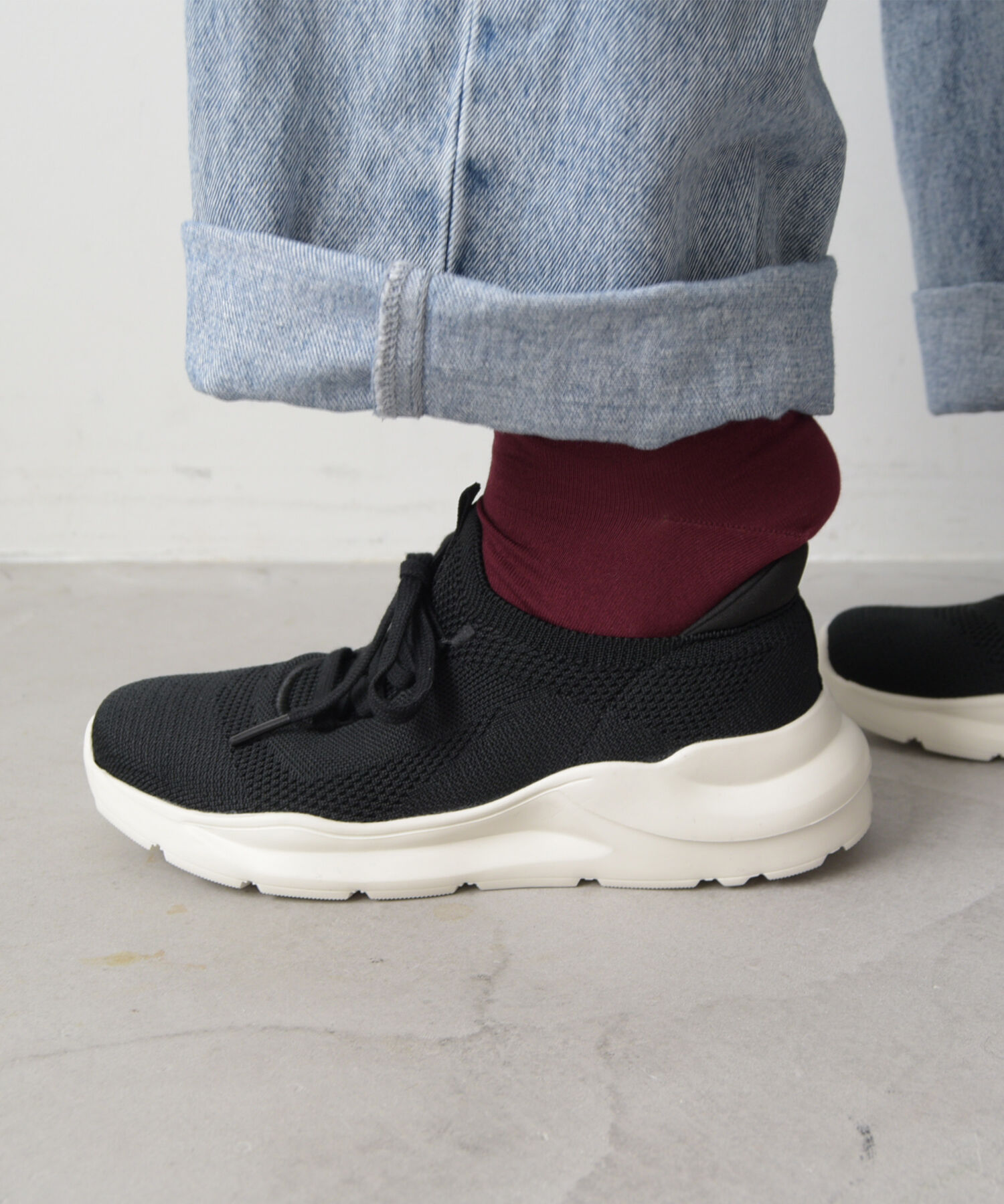 ORiental TRaffic「 【瞬間フィット】 ニットスニーカー /OT3757 軽量 歩きやすい 楽ちん ハンズフリー」|スニーカー|