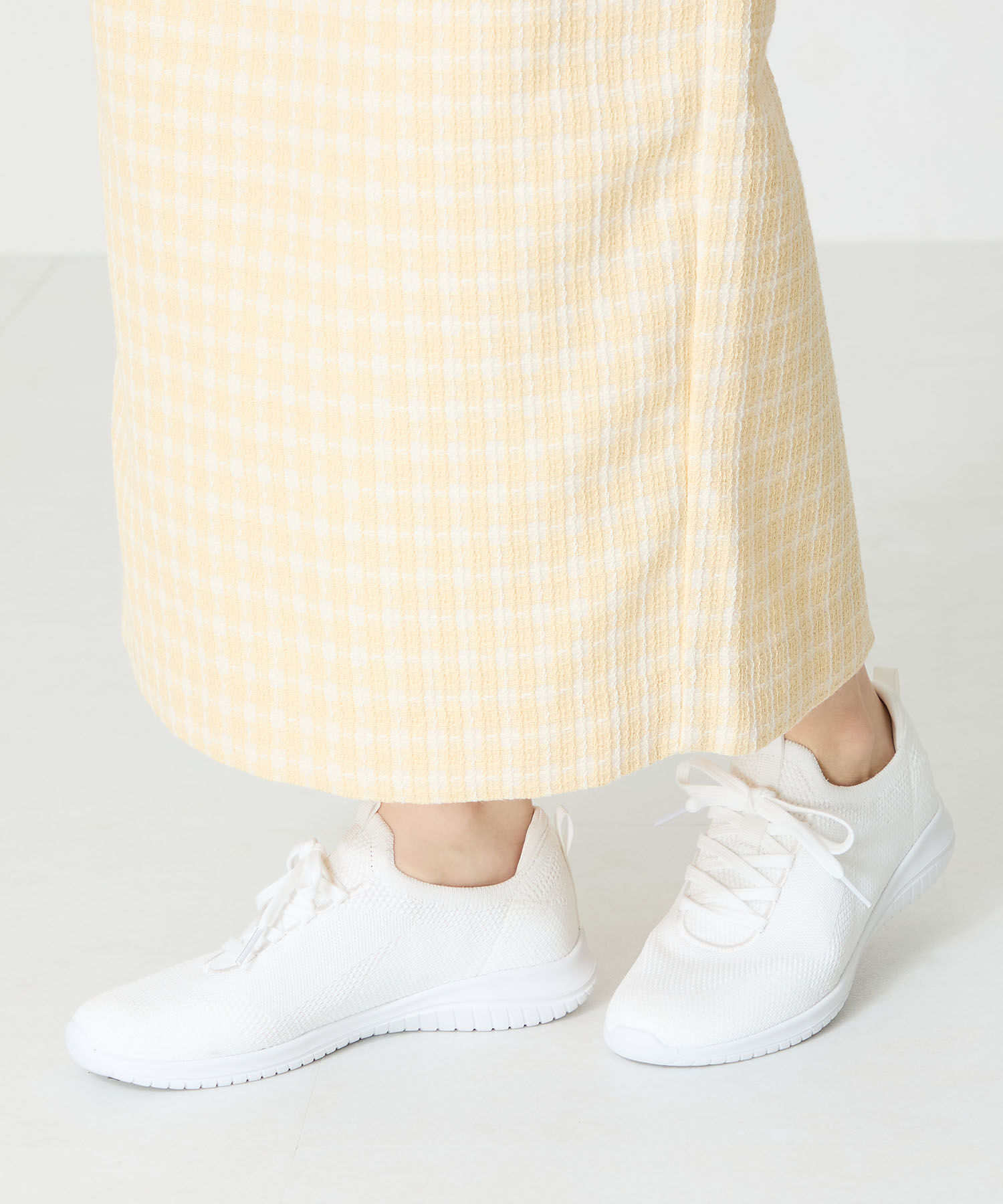 ORiental TRaffic「レースアップ ニット スニーカー /OT3765  トレンド　人気  軽い ワンタッチ」|スニーカー|