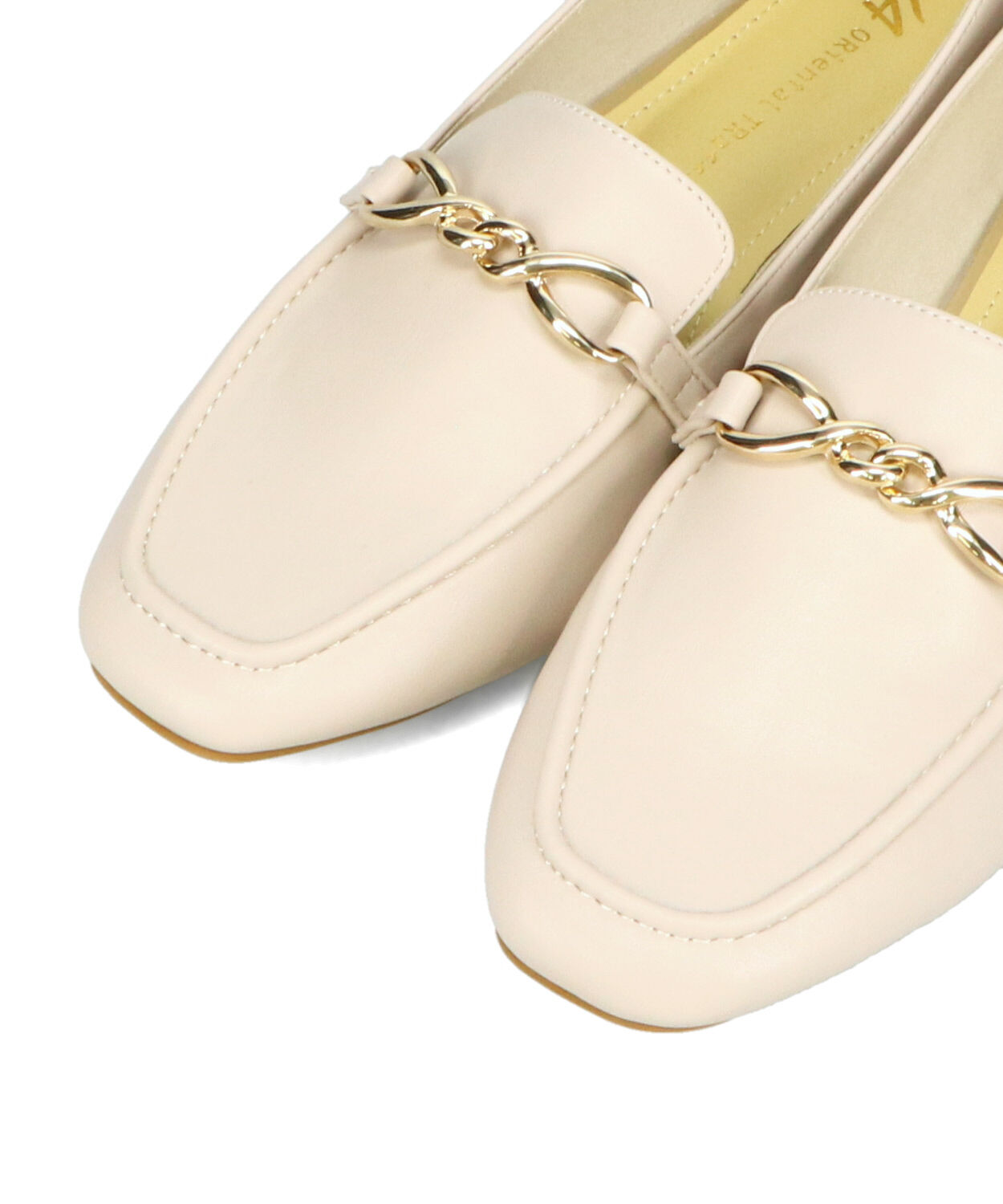 WA Oriental TRaffic「ねじりチェーンモチーフ ローファー /52116 フラット オフィス 通勤靴 柔らかい」|パンプス|