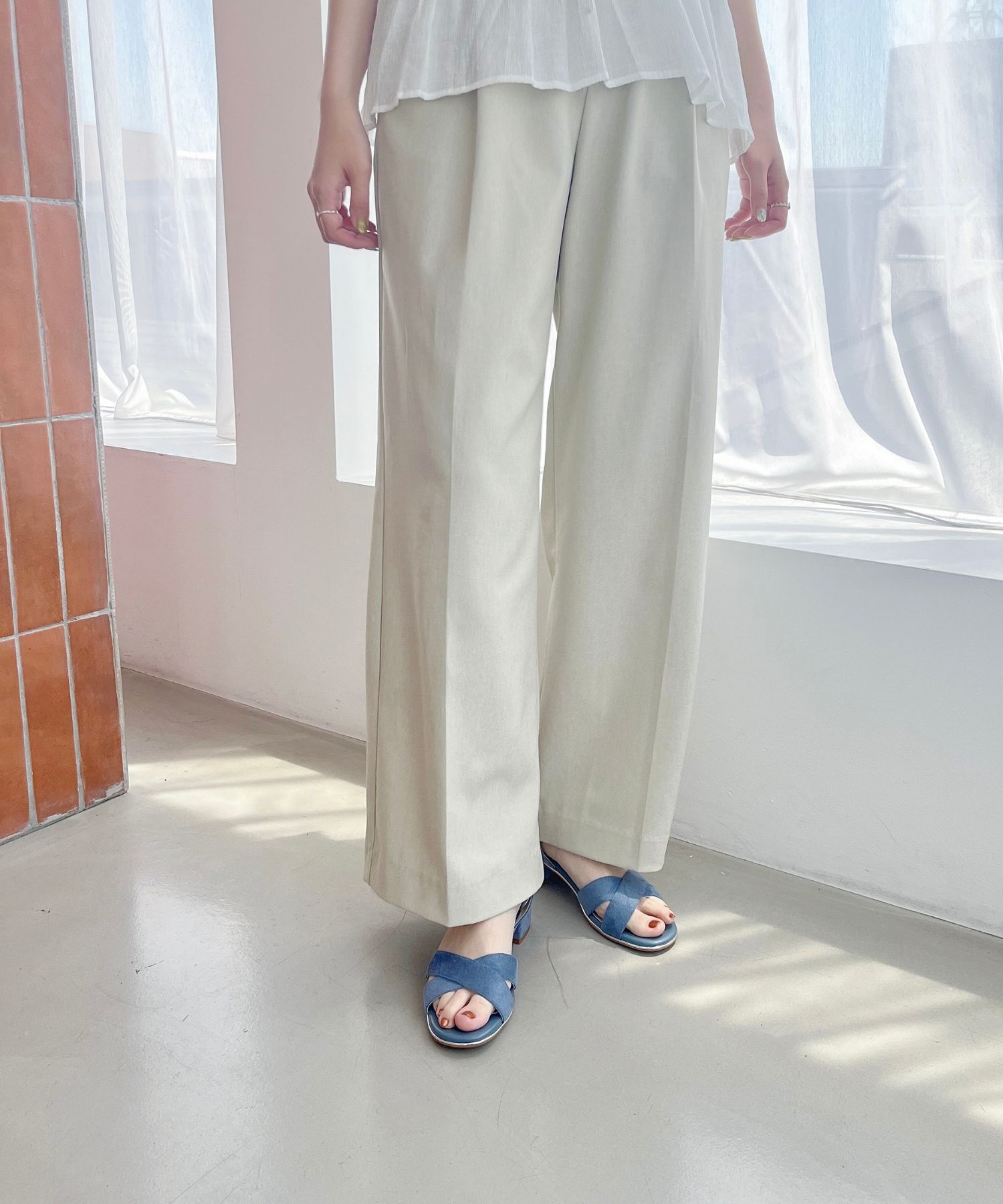 ORiental TRaffic「【WEB限定】クロスストラップメタリックラインサンダル/55201 サンダル トレンド 人気」|サンダル|