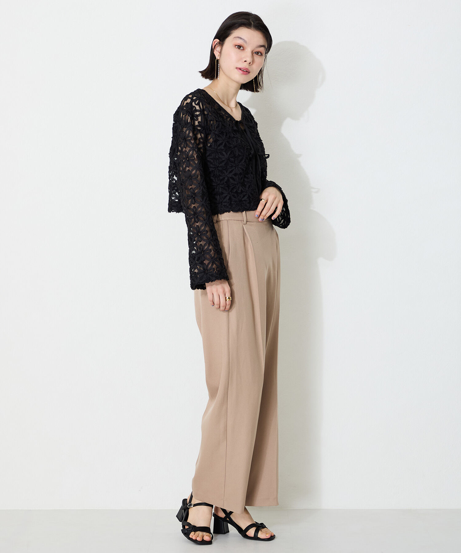 ORiental TRaffic「リボンストラップヒールサンダル/51217 サンダル 人気 売れてる トレンド」|サンダル|