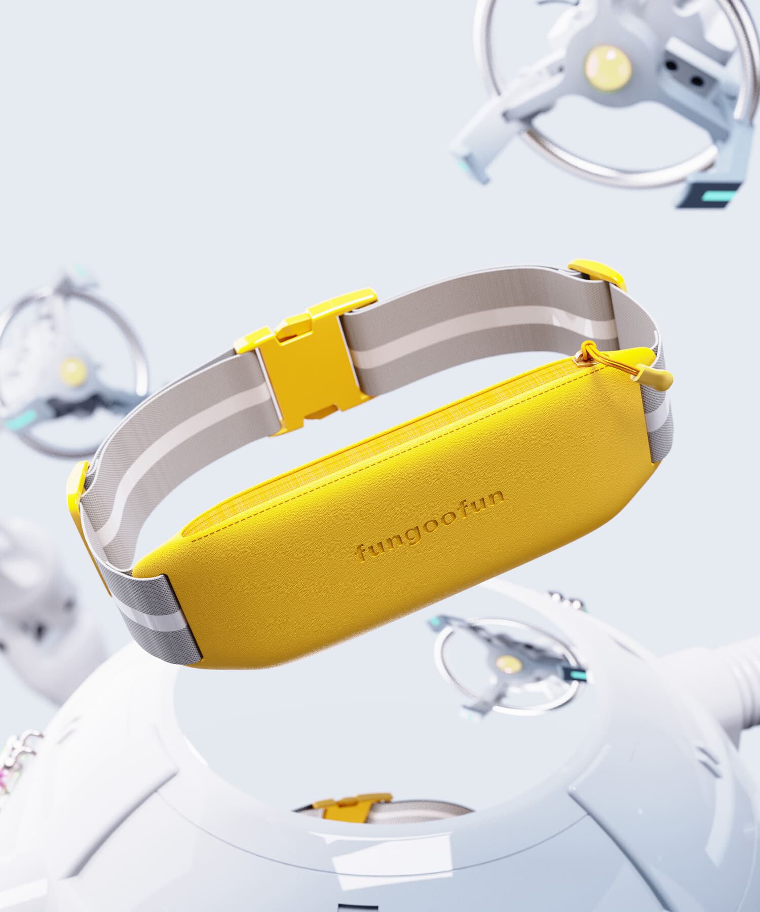 fungoofun「【WEB限定】EVAウエストベルトスポーツバッグ/G-0016」|ハンドバッグ|YELLOW