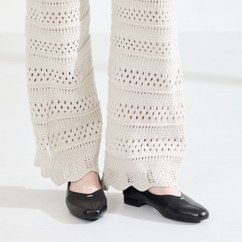 ORiental TRaffic「●2026春夏新作●ゴールドパーツVカットバブーシュ/61112」|パンプス|BLACK