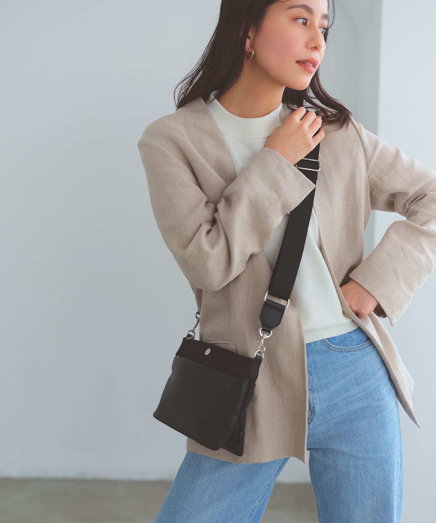 TOPKAPI BREATH「【Breath TOPKAPI】LINEA リネア レザーコンビ スワローマチ ショルダーバッグ」|ショルダー・メッセンジャー|