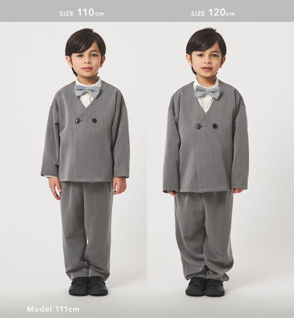 UNITED ARROWS green label relaxing「ノーカラージャケット + タックパンツ セット / キッズ 110cm-130cm」|スーツ|