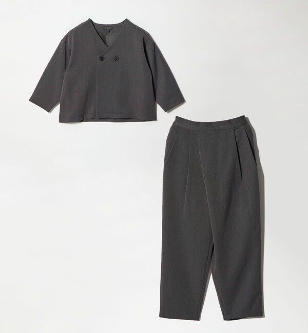 UNITED ARROWS green label relaxing「ノーカラージャケット + タックパンツ セット / キッズ 110cm-130cm」|スーツ|