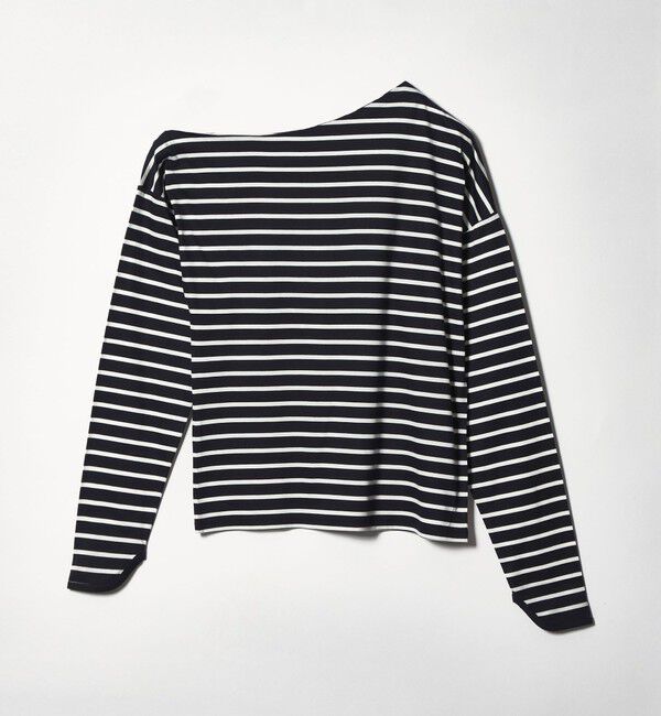 EMMEL REFINES「＜EMMEL REFINES＞EM アシンメトリー ボーダー ロンT」|Tシャツ・カットソー|