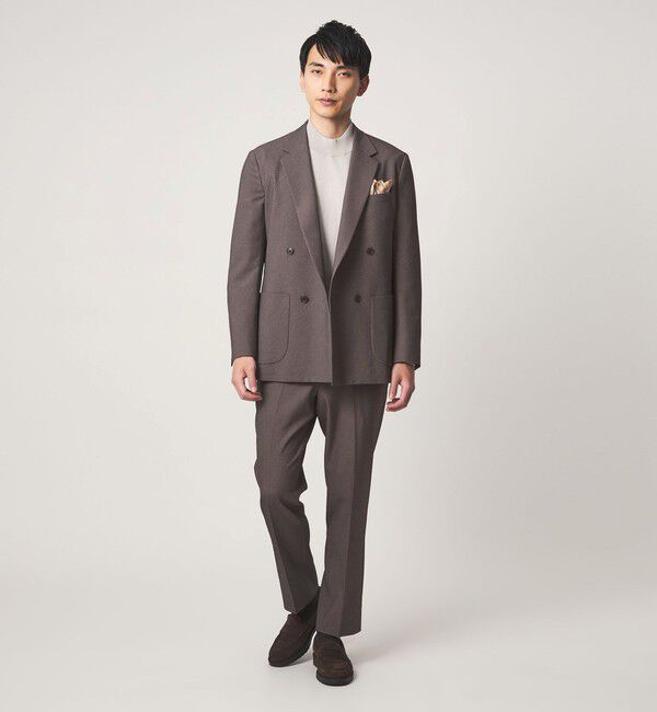 UNITED ARROWS green label relaxing「A+ ポリエステル シャークスキン スタンダード イージー セットアップ パンツ スラックス -ウォッシャブル」|スラックス|