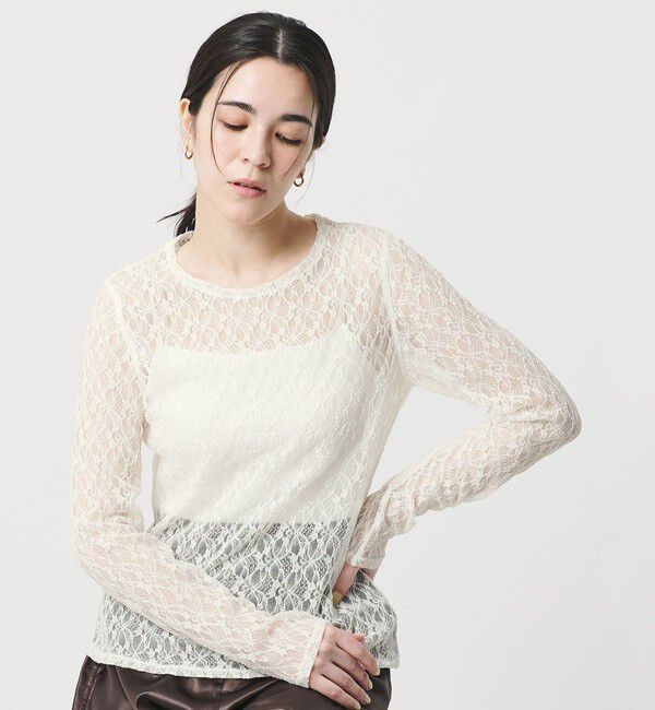 BEAUTY&YOUTH UNITED ARROWS「フラワーレース プルオーバー」|Tシャツ・カットソー|