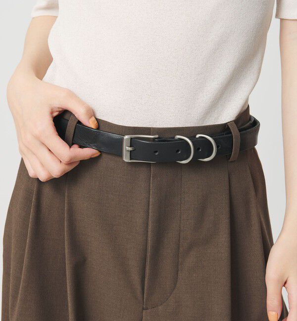 BEAUTY&YOUTH UNITED ARROWS「＜ATELIER BRUGGE＞レザー メタルループ ベルト」|ベルト|BLACK