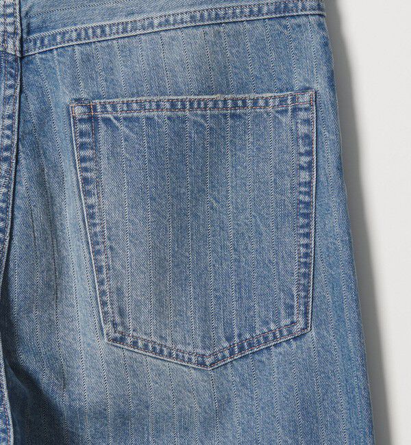 MONKEY TIME「ドビー ストライプ デニム バギー パンツ」|チノ|