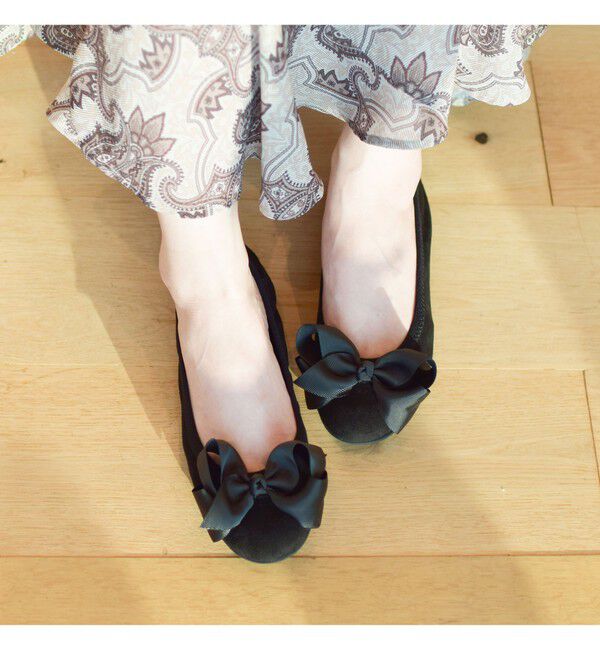 Ray BEAMS 「SEPTEMBER MOON / リボン バレエシューズ」|バレエシューズ|