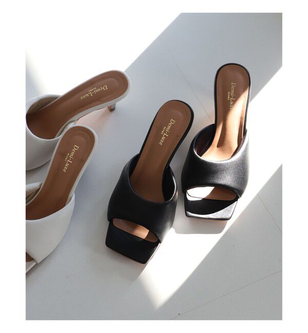 Demi-Luxe BEAMS 「スクエアパフサンダル .M」|サンダル|BLACK