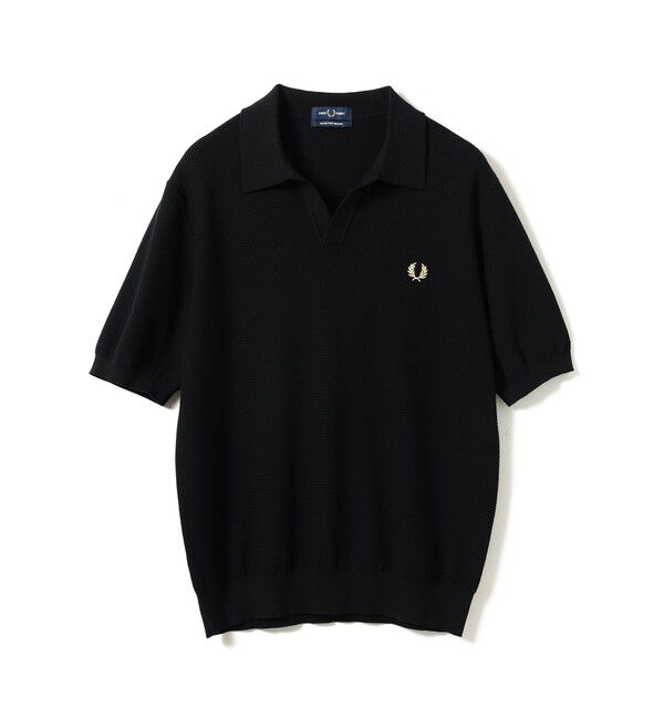 BEAMS「【別注】FRED PERRY / 【別注】FRED PERRY / Skipper Knit Polo Shirt」|ポロシャツ|BLACK