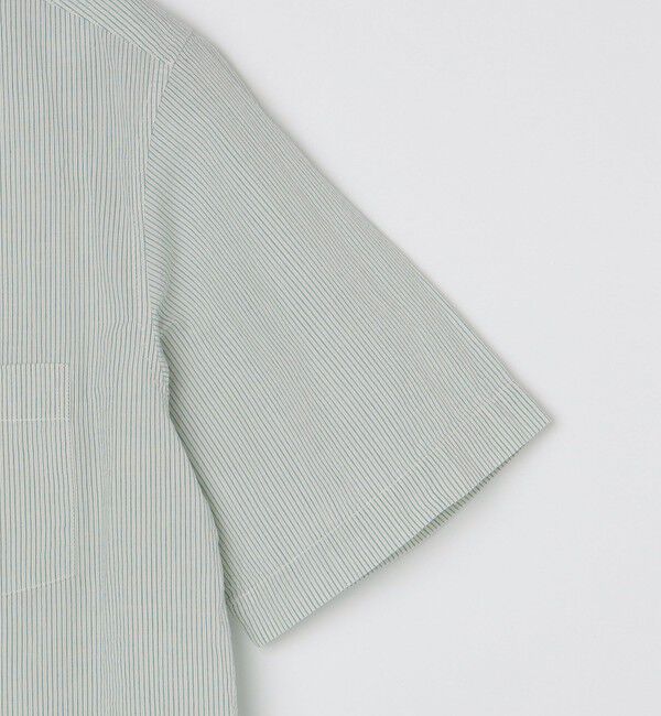 SHIPS「SHIPS: ボイル セミワイドカラー ストライプ ショートスリーブ シャツ」|シャツ・ブラウス|