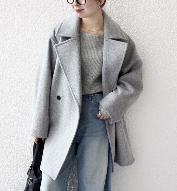 SHIPS any「SHIPS any: ウール コクーン テーラード ショート コート 25AW」|その他|