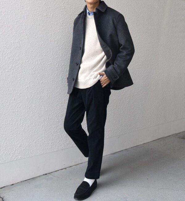 SHIPS any「SHIPS any: ウォーム メルトン シングル Pコート◇」|ピーコート|