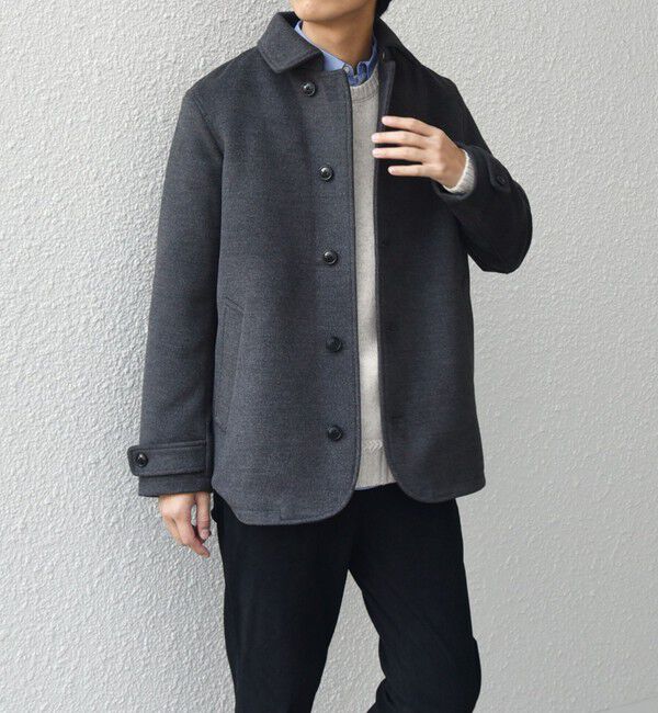 SHIPS any「SHIPS any: ウォーム メルトン シングル Pコート◇」|ピーコート|