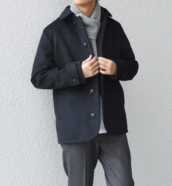 SHIPS any「SHIPS any: ウォーム メルトン シングル Pコート◇」|ピーコート|