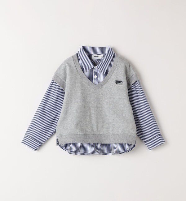 SHIPS Colors 「SHIPS Colors:90～140cm /〈洗濯機可能〉ベスト ドッキング シャツ」|シャツ・ブラウス|